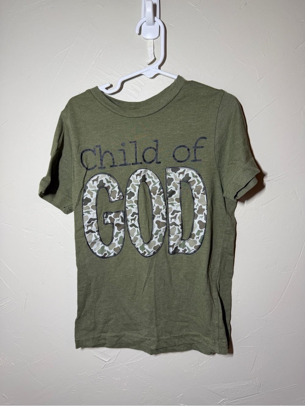 Child of God Olive Green Kids Graphic Tee